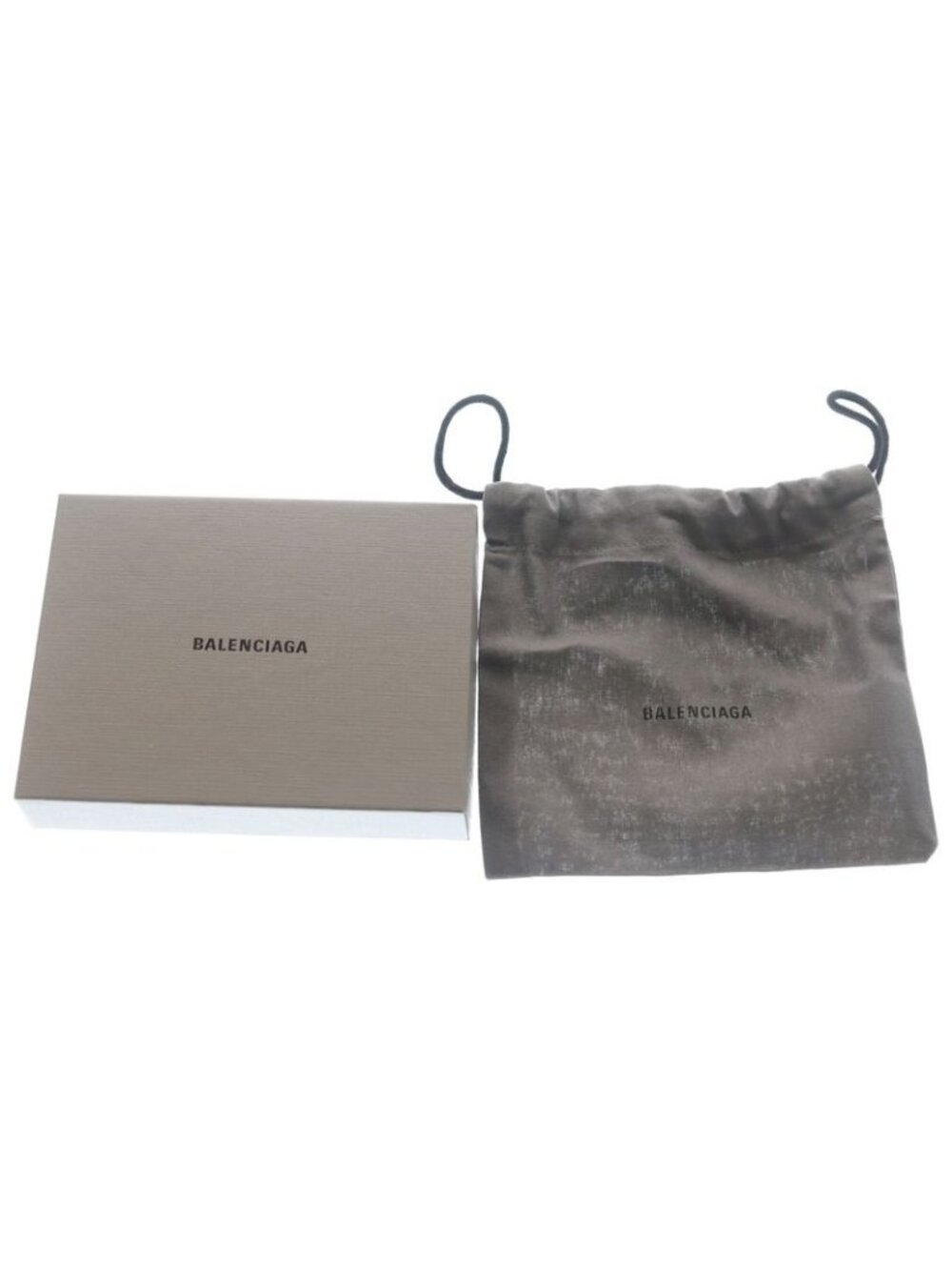 Balenciaga Monaco Long Ali Nalamskin Coin & Card Holder Leather Case Gray - Picture 6 of 6